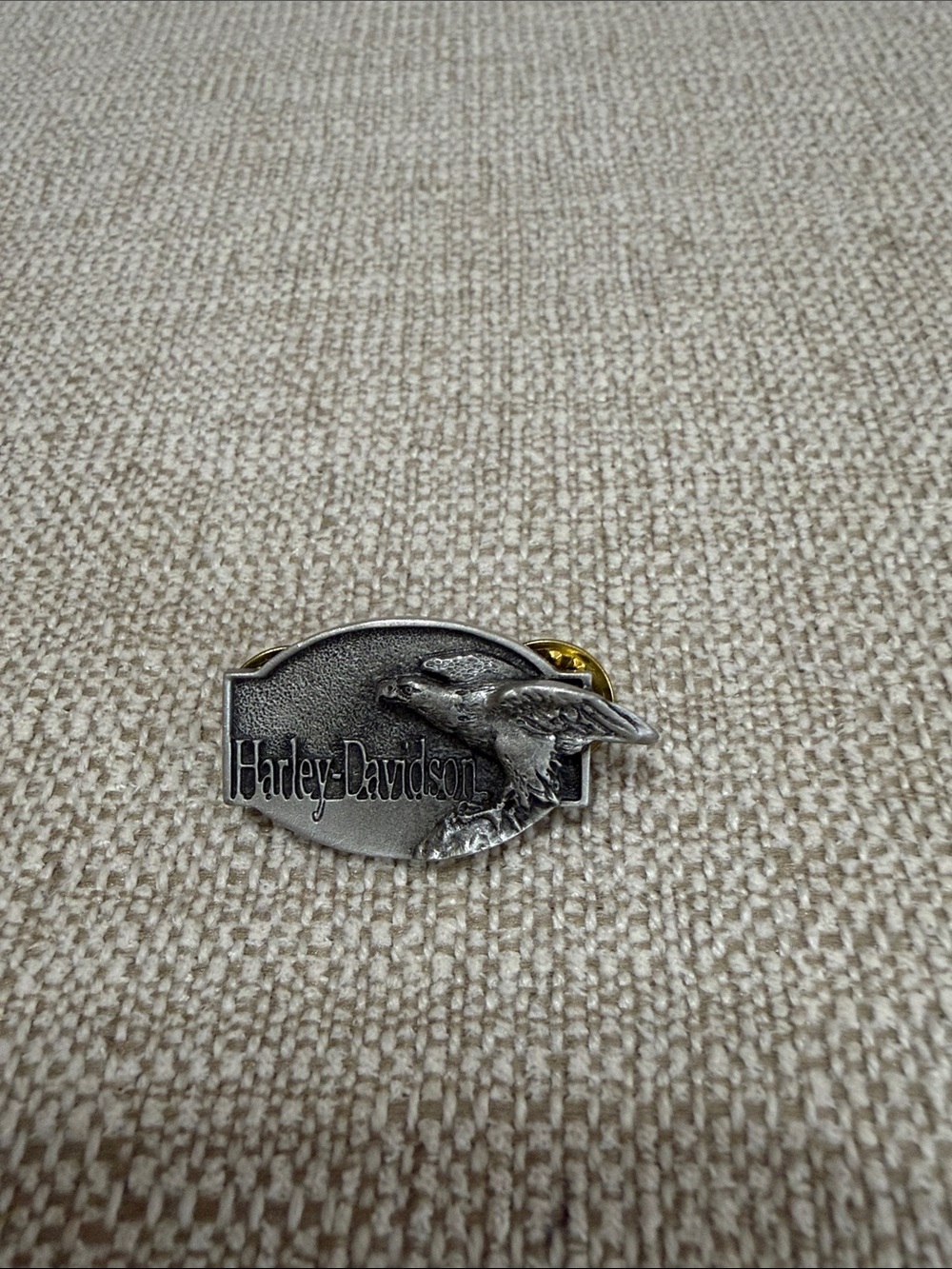 Harley-Davidson Silver and Gold Eagle Logo Pin